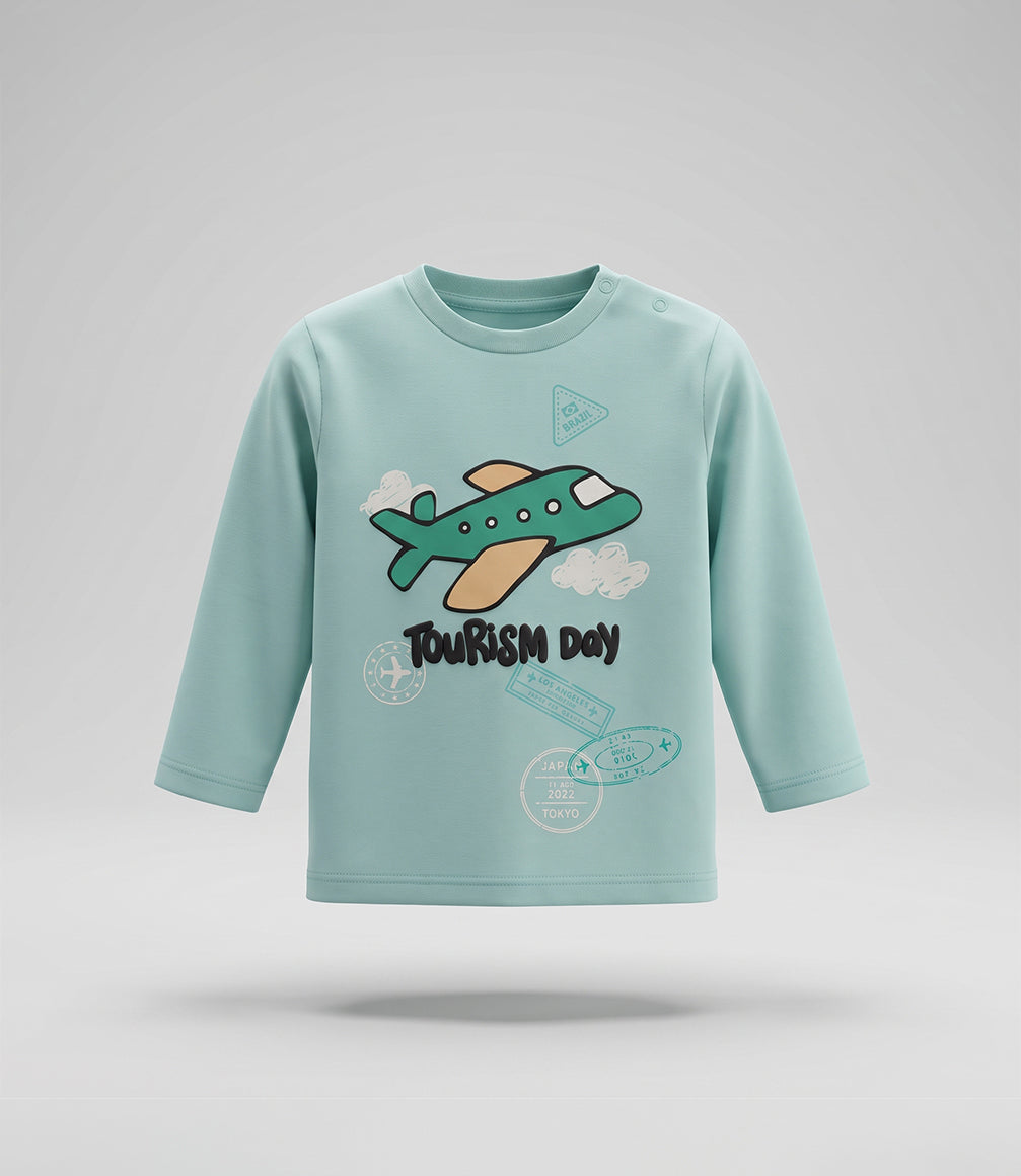 Polera bebé niño tourism 6 meses / Menta