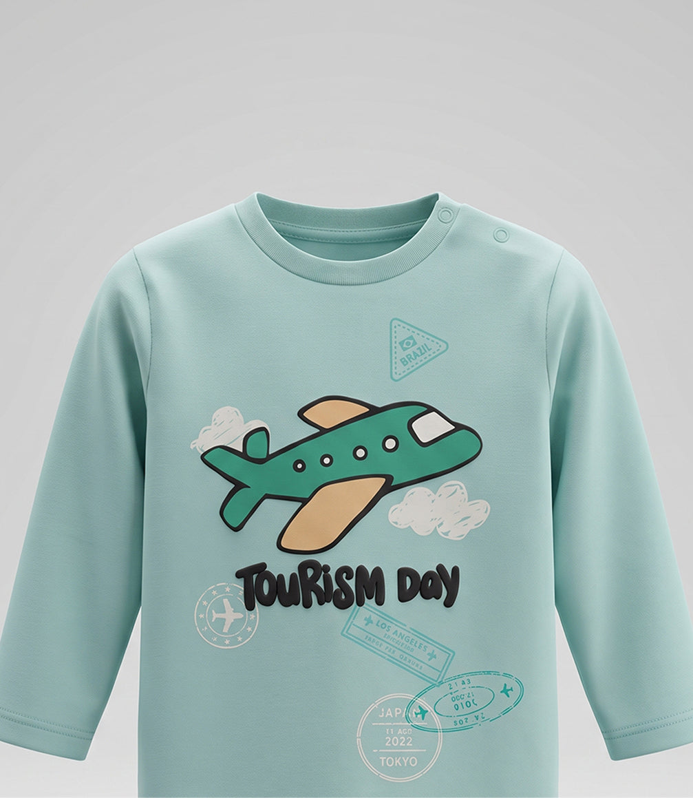 Polera bebé niño tourism 6 meses / Menta