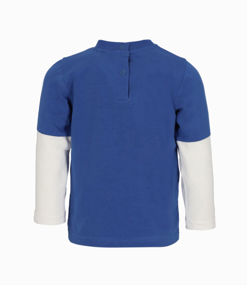 Polera bebé niño con mangas 3 meses / Azul
