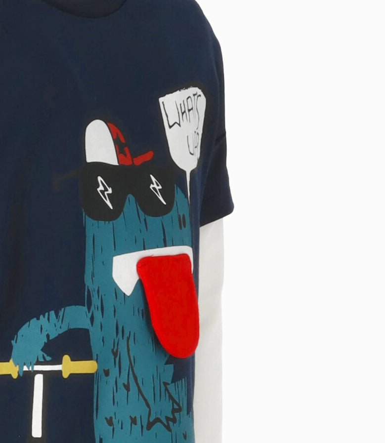 Polera bebé niño con diseño 6 meses / Azul Marino