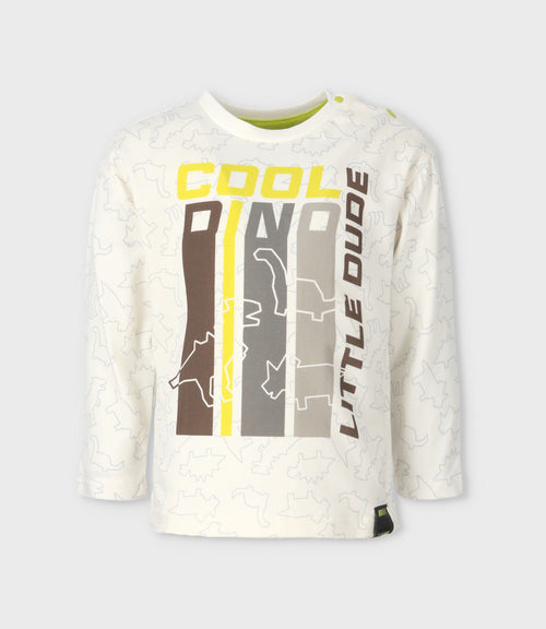 Polera bebé niño con diseño 6 meses / Blanco