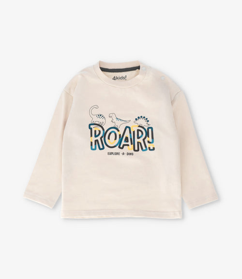 Polera bebé niño roar 6 meses / Beige