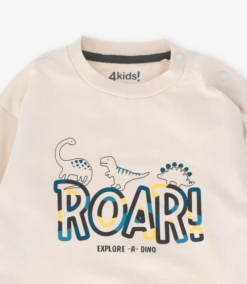 Polera bebé niño roar 6 meses / Beige