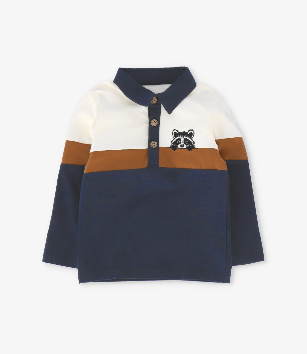 Polera bebé niño con cuello 6 meses / Azul Marino