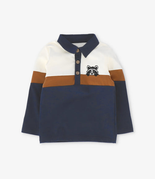 Polera bebé niño con cuello 6 meses / Azul Marino