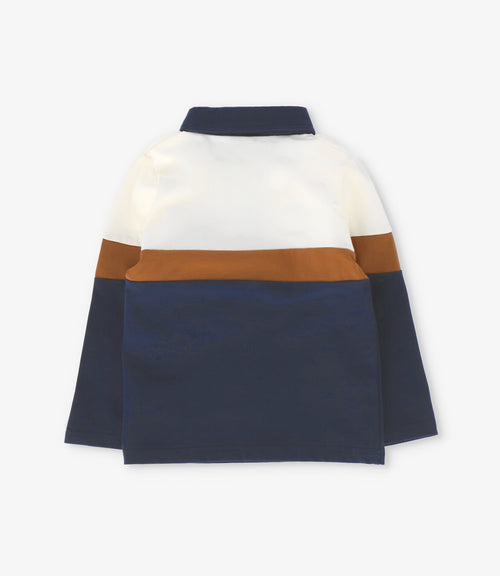 Polera bebé niño con cuello 6 meses / Azul Marino