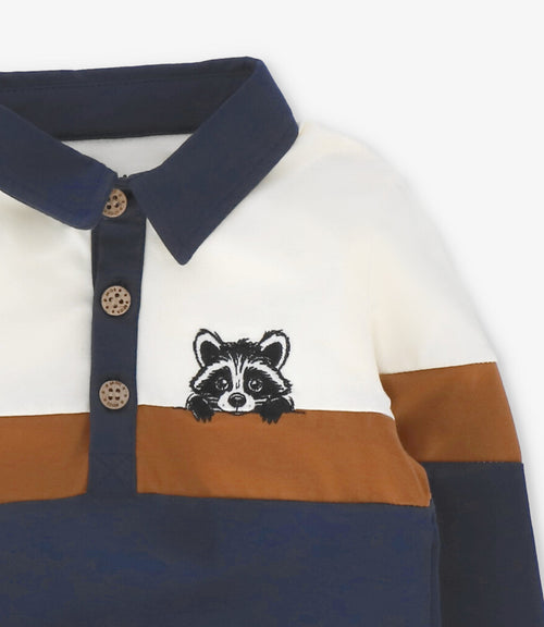 Polera bebé niño con cuello 6 meses / Azul Marino