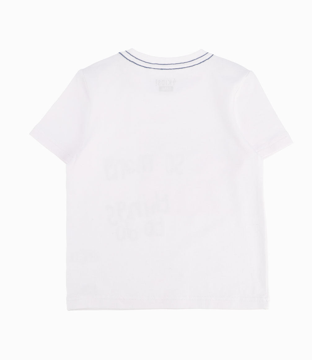 Polera Bebé Niño Con Estampado Blanco 3 meses / Blanco