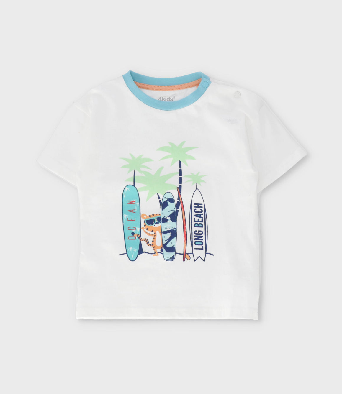 [NO PUBLICAR-GUARDADO] Polera bebé niño con palmera 3 meses / Blanco