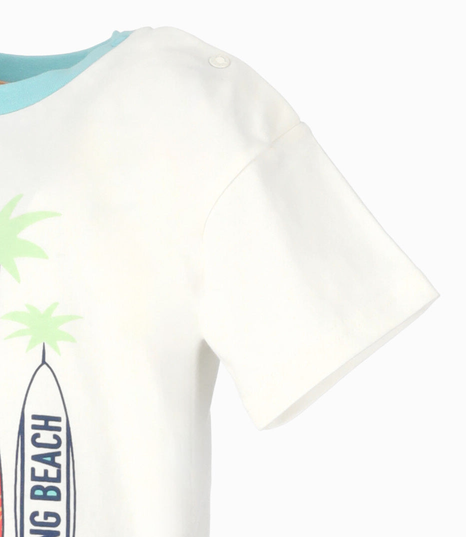 Polera bebé niño con palmera 3 meses / Blanco