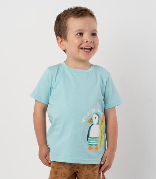 Polera bebé niño surf 6 meses / Celeste