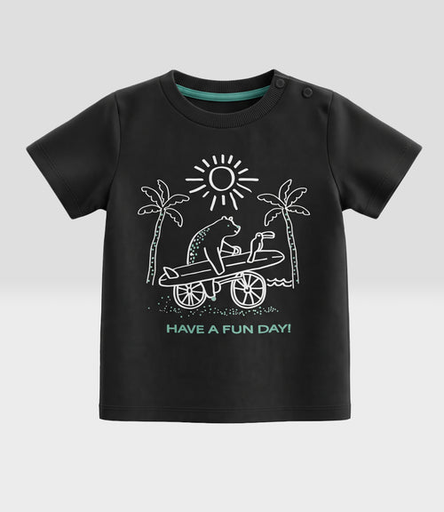 Polera bebé niño fun day 6 meses / Gris