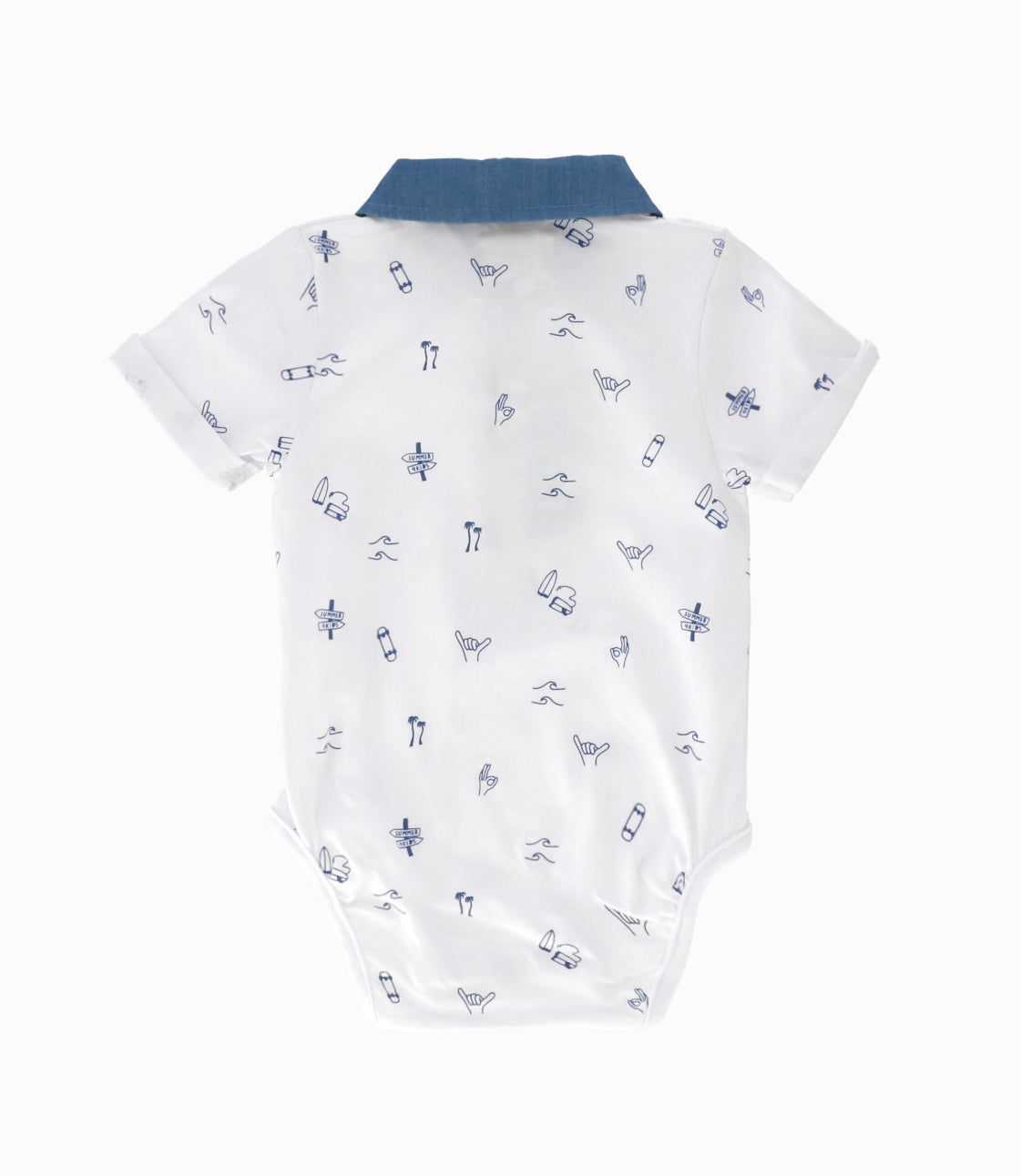 Body bebé niño con estampado 6 meses / Blanco