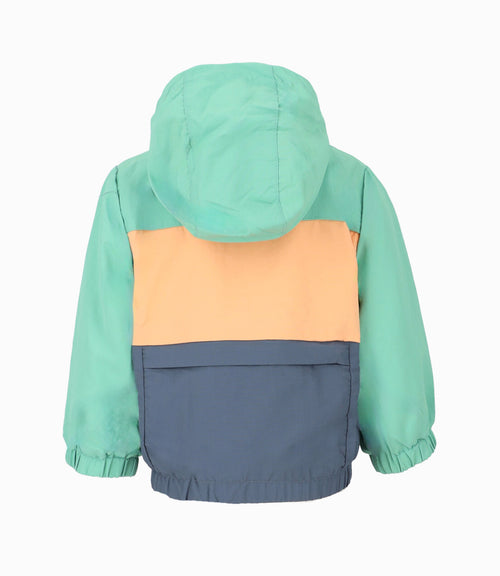 Chaqueta bebé niño tricolor autoguardado 6 meses / Menta