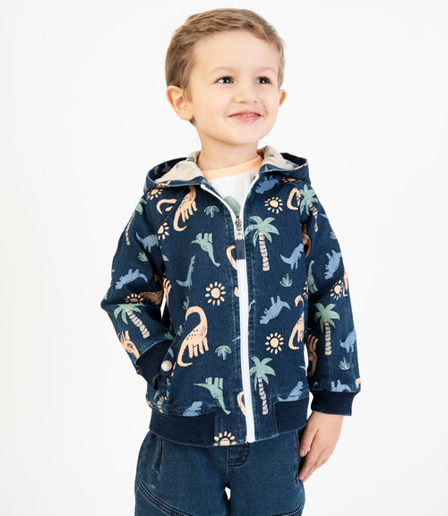 Chaqueta bebé niño con dinosaurios 6 meses / Estampado