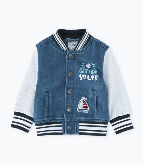 Chaqueta bebé niño bomber 6 meses / Celeste