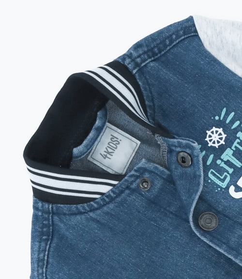 Chaqueta bebé niño bomber 6 meses / Celeste