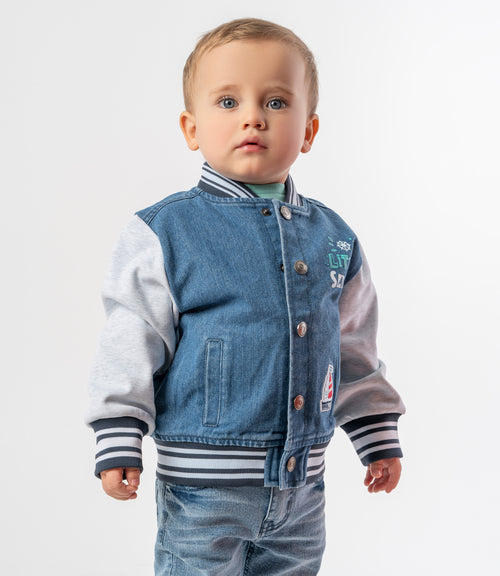Chaqueta bebé niño bomber 6 meses / Celeste