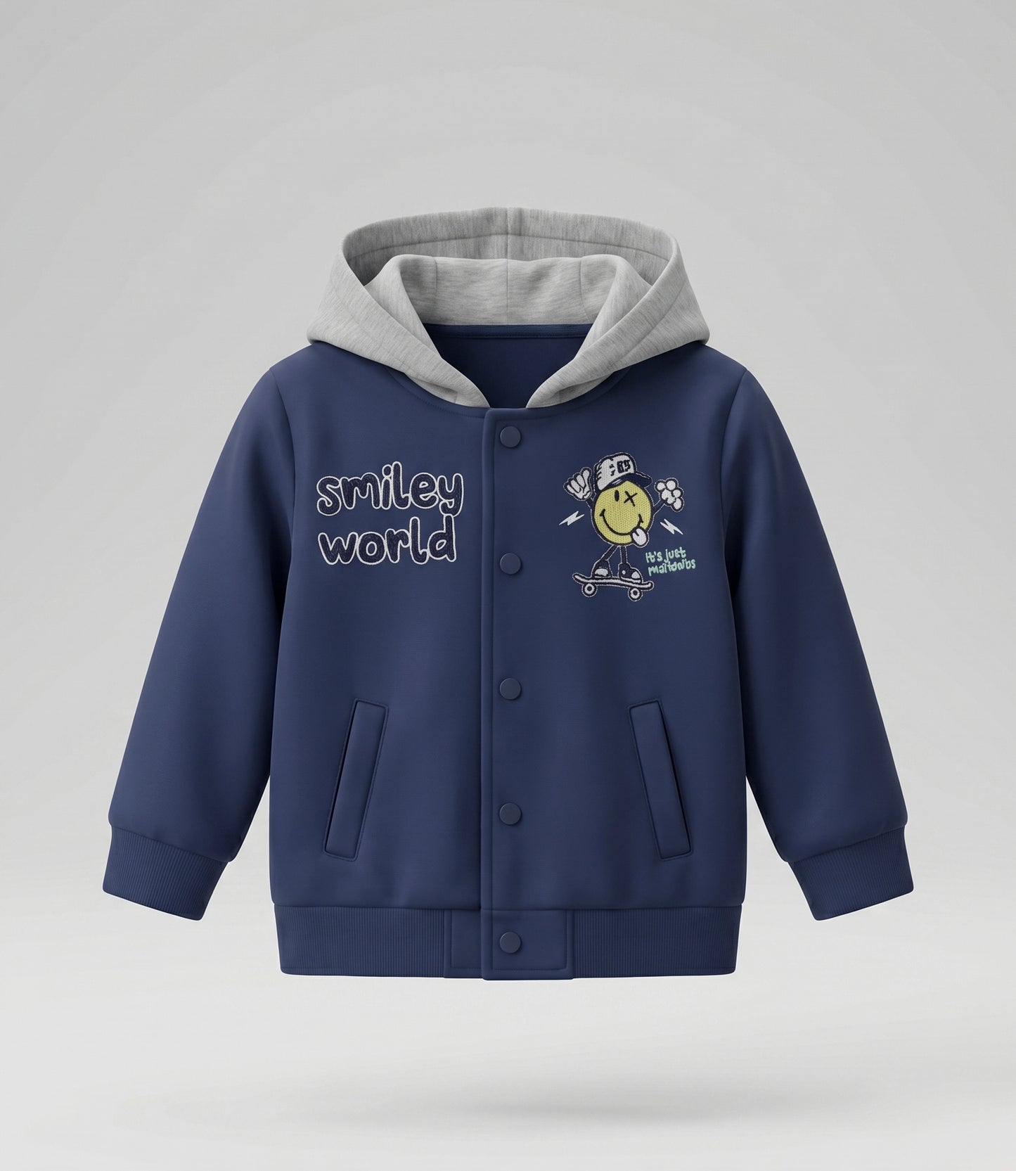 Chaqueta bebé niño bomber con gorro 6 meses / Azul