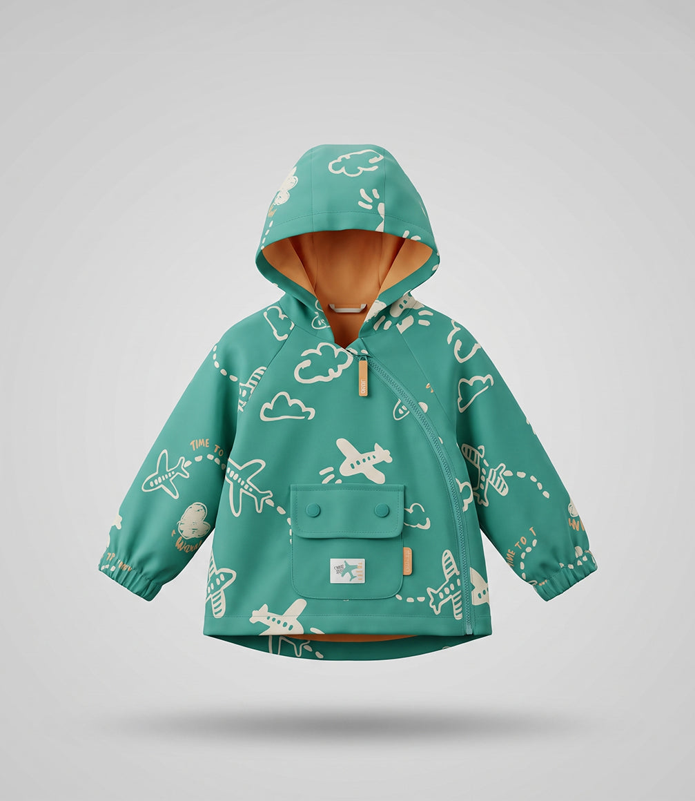 Chaqueta bebé niño cortaviento 6 meses / Celeste