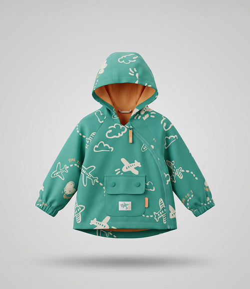 Chaqueta bebé niño cortaviento 6 meses / Celeste