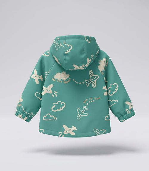 Chaqueta bebé niño cortaviento 6 meses / Celeste