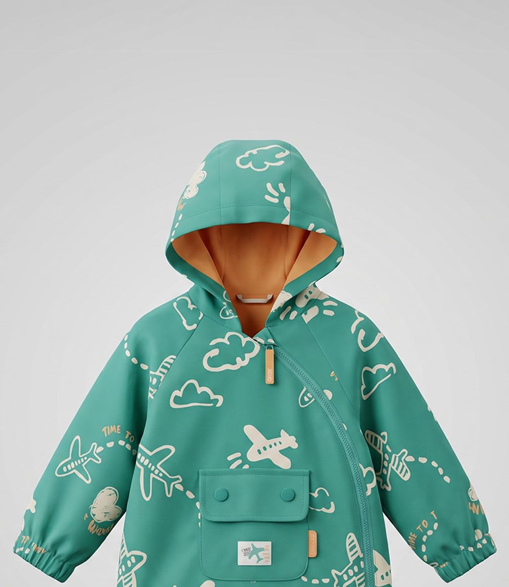 Chaqueta bebé niño cortaviento 6 meses / Celeste