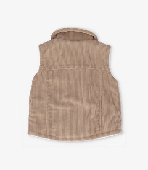 Chaqueta bebé niño sin mangas 6 meses / Beige