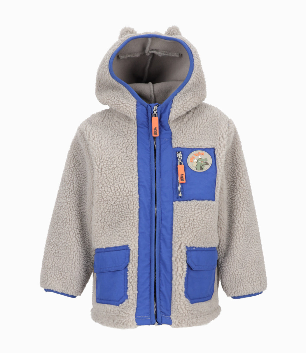 Polerón bebé niño sherpa 6 meses / Gris