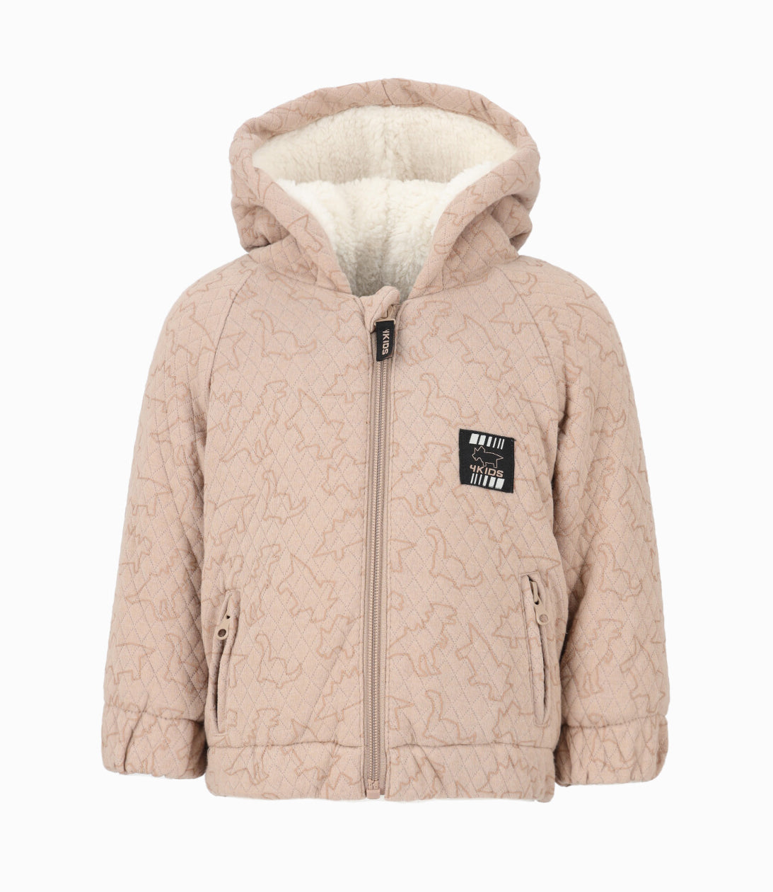 Polerón bebé niño con dinosaurios 6 meses / Beige