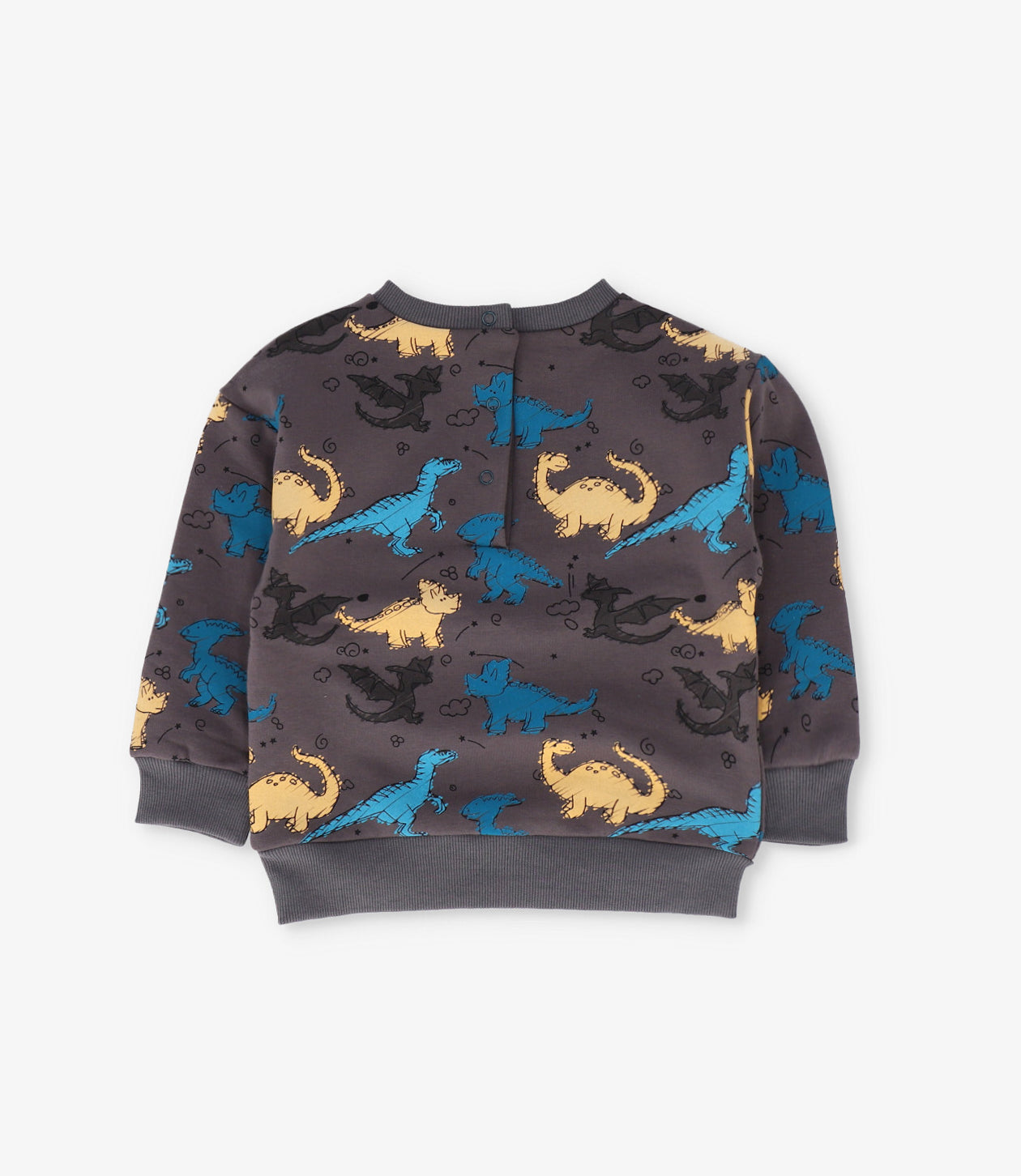 Polerón bebé niño con dinosaurios 6 meses / Gris