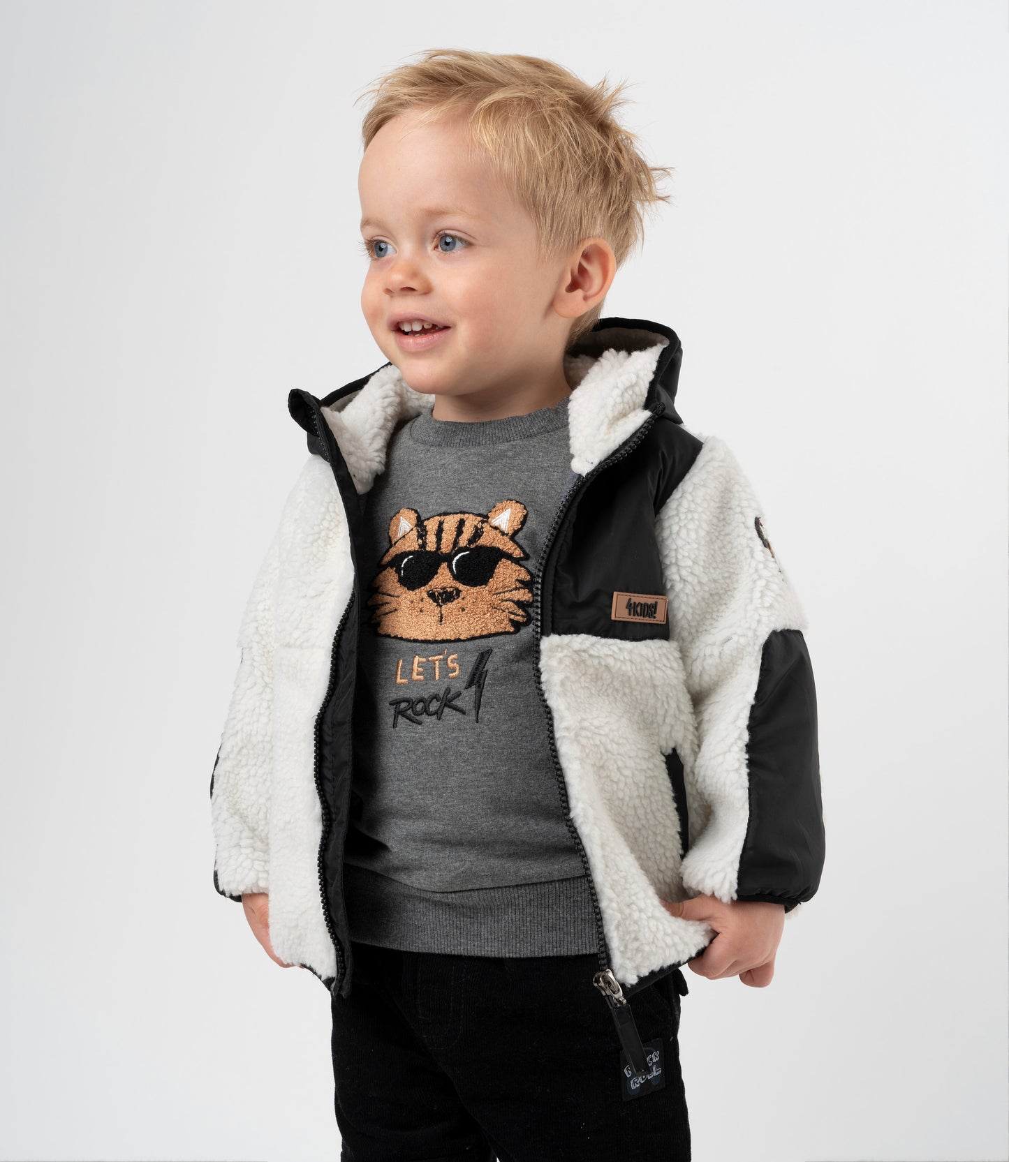 Polerón bebé niño sherpa 6 meses / Crudo