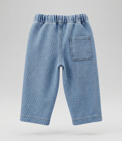Jeans bebé niño con estampado 6 meses / Celeste