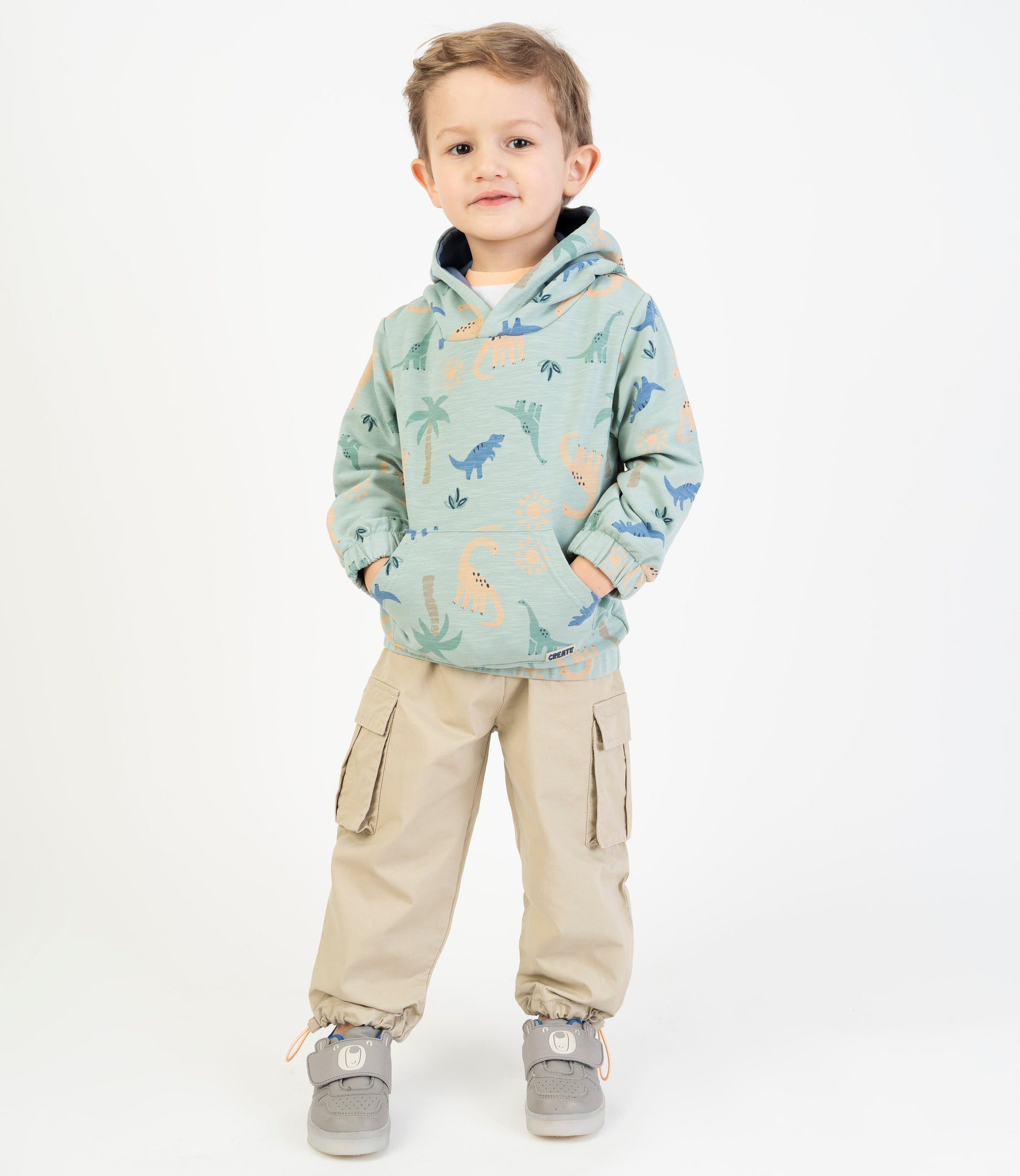 Pantalón bebé niño cargo 6 meses / Beige