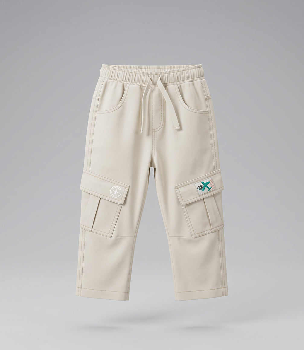 Pantalón bebé niño cargo 6 meses / Beige