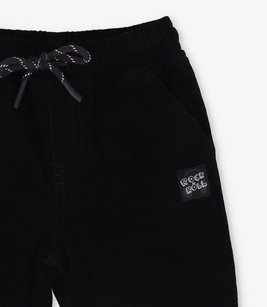 Pantalón bebé niño jogger 6 meses / Negro
