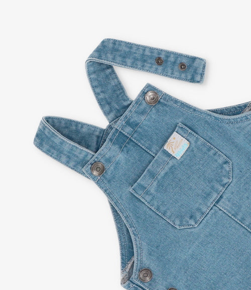 Jardinera bebé niño denim 6 meses / Celeste