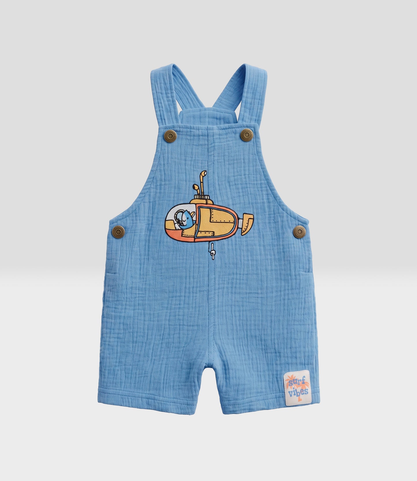 Jardinera bebé niño con polera 6 meses / Celeste