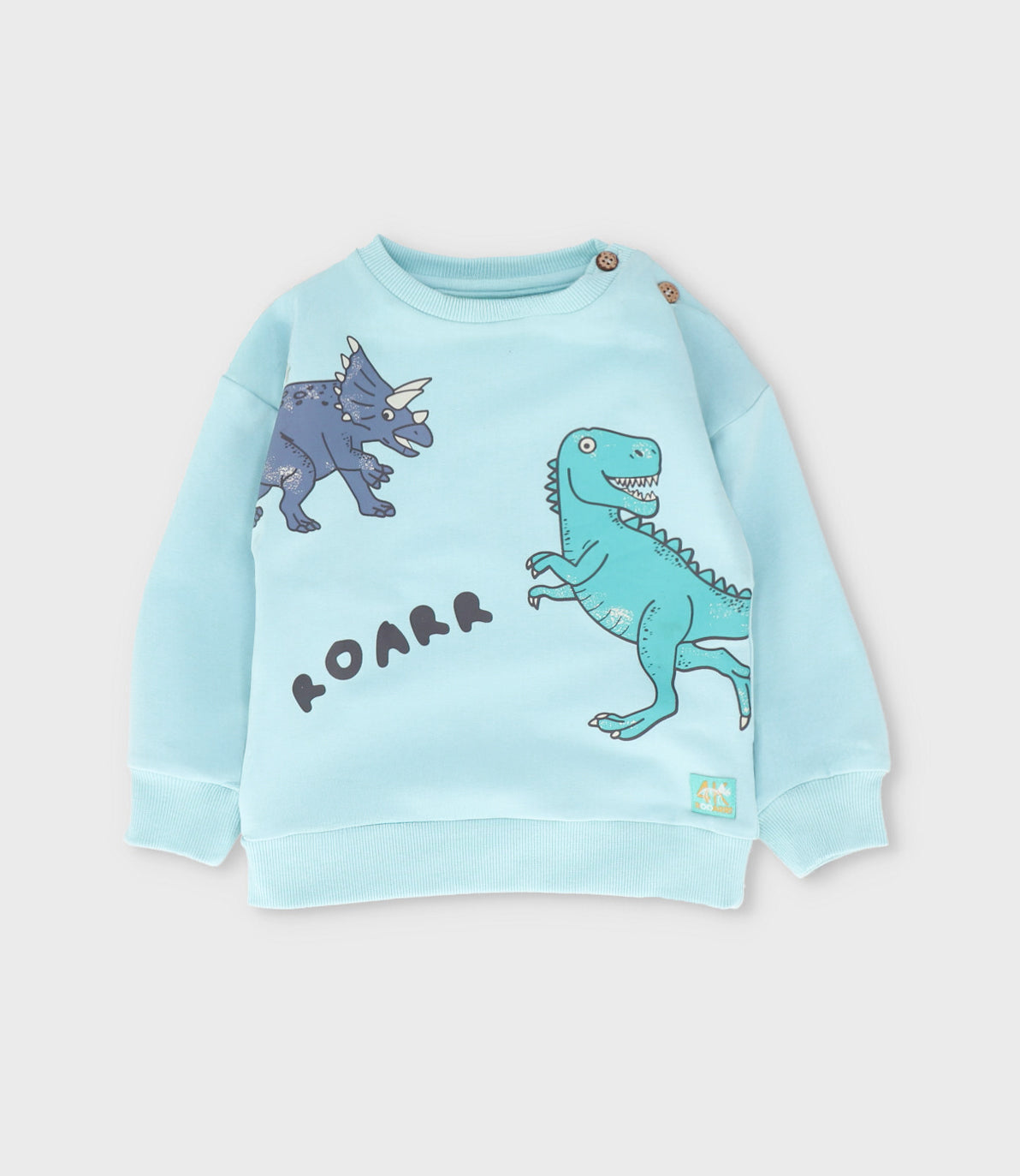 Buzo bebé niño con dinosaurios 6 meses / Azul