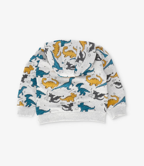 Buzo bebé niño con dinosaurios 6 meses / Gris