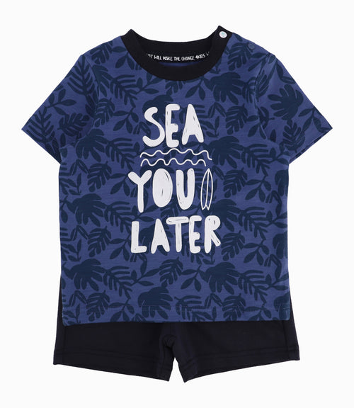 Conjunto Bebé Niño Estampado Azul Marino 3 meses / Azul Marino
