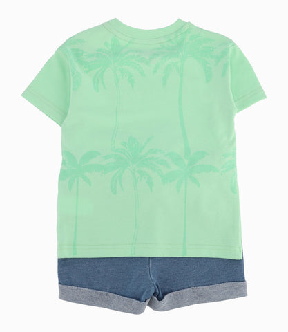 Conjunto Bebé Niño Palmeras Verde