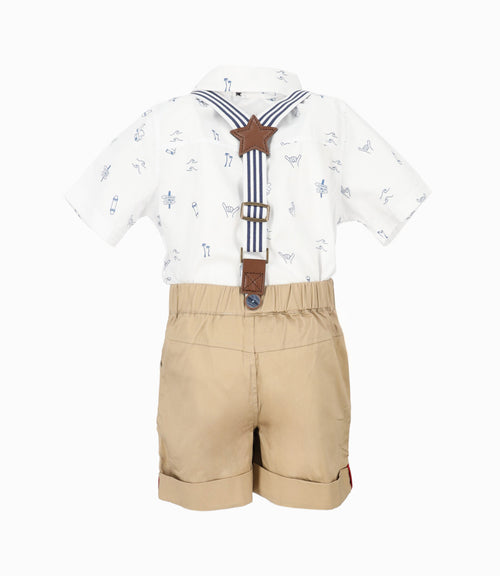 Conjunto bebé niño con suspensores