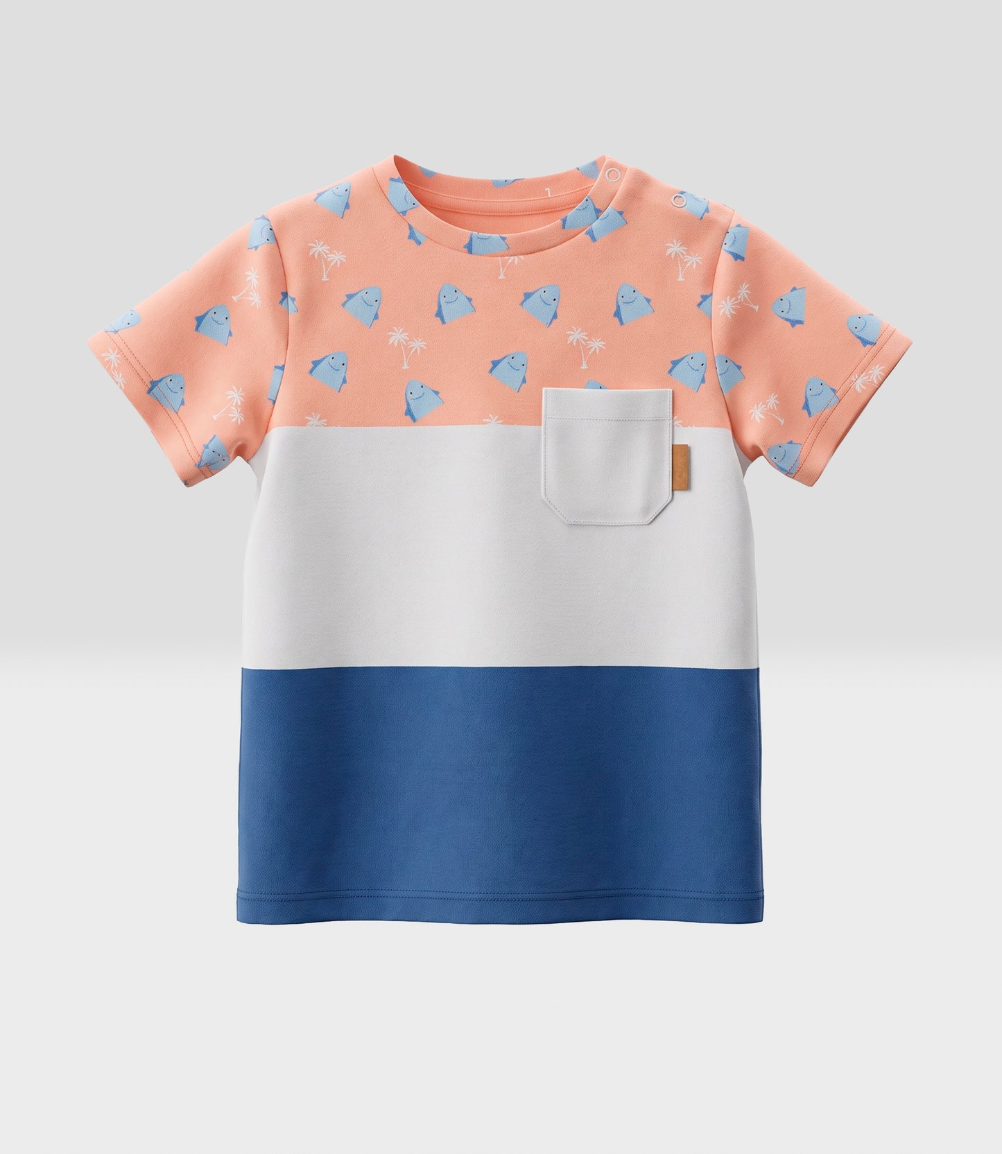 Conjunto bebé niño color block 6 meses / Coral