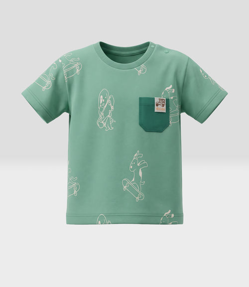 Conjunto bebé niño skate 6 meses / Menta