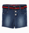 Bermuda Bebé Niño Con Cinturón Denim