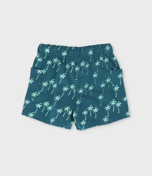 Bermuda bebé niño con palmeras 6 meses / Verde