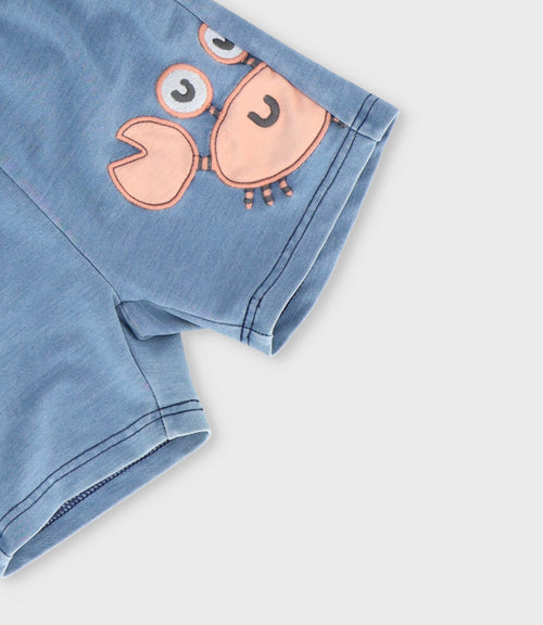 Bermuda bebé niño denim 6 meses / Azul Marino