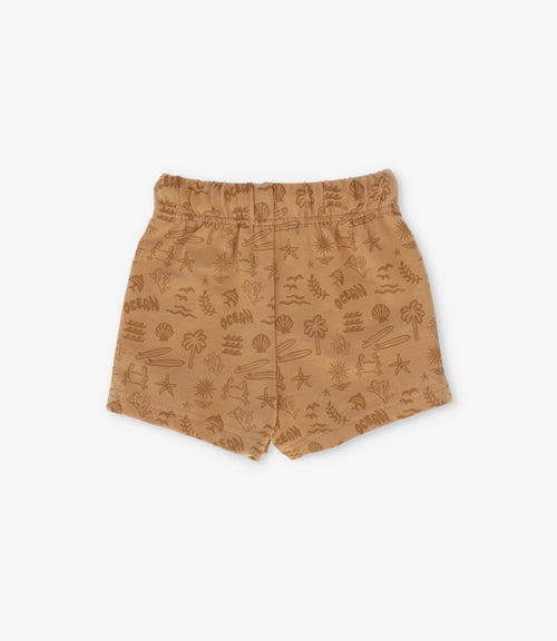 Bermuda bebé niño con diseño 6 meses / Café