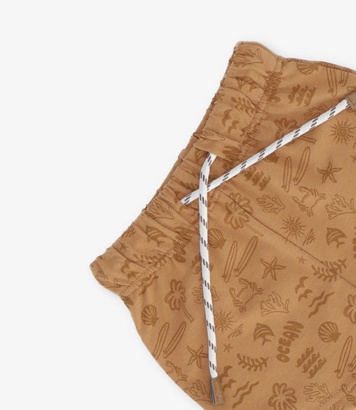 Bermuda bebé niño con diseño 6 meses / Café